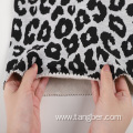 cvc brushed custom animal print fleece fabric